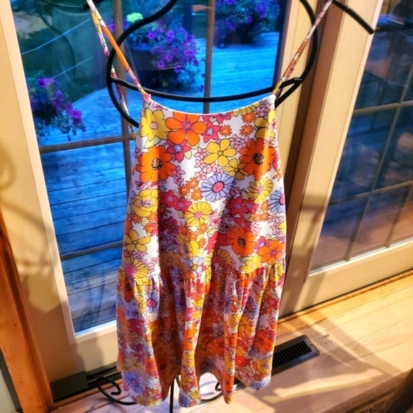 Emma & Michele Dresses & Skirts - Emma &‎ Michele Summer Colorful Floral Adjustable Straps Mini Sz. L Dress
